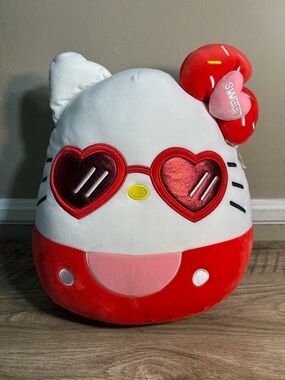 Hello Kitty with Red Glasses 14-Inch Plush - Sanrio Ultrasoft Large Plush Toy